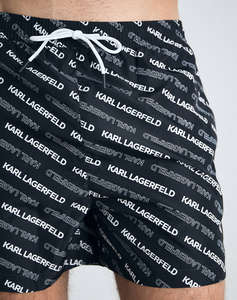 KARL LAGERFELD DIAGONAL AOP SHORT BOARDSHORTS