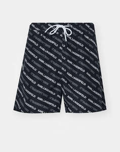 KARL LAGERFELD DIAGONAL AOP SHORT BOARDSHORTS