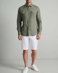 NAVY&GREEN CAMASA FIT LINE