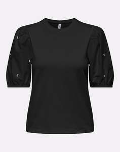 ONLY ONLEMME LIFE S/S O-NECK PUFF MIX TOP JRS