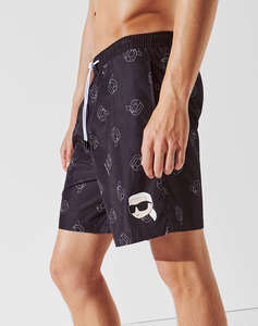 KARL LAGERFELD IKON AOP MED BOARDSHORTS