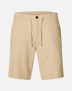 SELECTED SLHREGULAR-BRODY LINEN BLD SHORTS NOOS