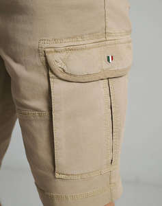 NAVY&GREEN BERMUDE CARGO CU CUREA