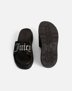 JUICY COUTURE DORA DIAMANTE STACKED SANDAL EARLY DELIVERY