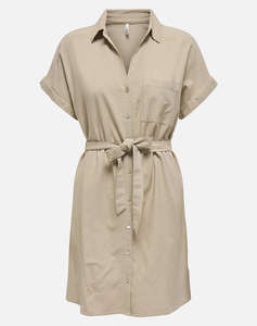 ONLY ONLJAKIRI LINEN S/S SHIRT DRESS PTM