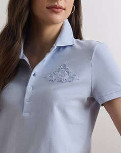 LAUREN RALPH LAUREN KIEWICK-SHORT SLEEVE-POLO SHIRT