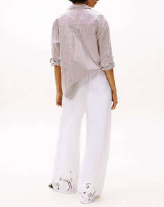 TOMMY HILFIGER BRODERIE ANGLAISE LINEN PANTS