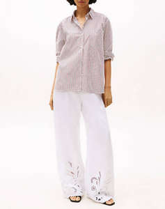 TOMMY HILFIGER BRODERIE ANGLAISE LINEN PANTS