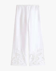 TOMMY HILFIGER BRODERIE ANGLAISE LINEN PANTS