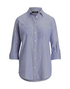 LAUREN RALPH LAUREN RIMNAN-LONG SLEEVE-BUTTON FRONT SHIRT