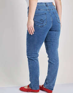 PARABITA Denim slim fit pantaloni albastrii