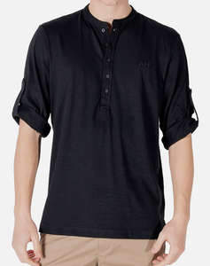 ANTONY MORATO MMKL00334FA100260 MIN OF 6 T-SHIRT REGULAR FIT IN SLUB COTTON FABRIC WITH EMBROIDERY LOGO ON FRONT BLUZA DE BARBATI