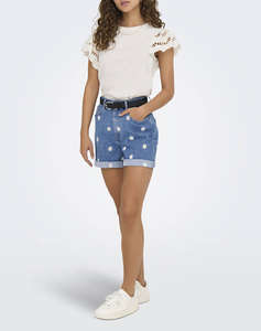ONLY ONLMACY S/S O-NECK MIX TOP BOX JRS