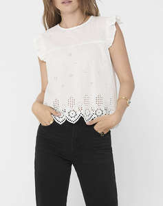 ONLY ONLSILLA LIFE S/L FRILL TOP WVN NOOS