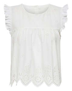 ONLY ONLSILLA LIFE S/L FRILL TOP WVN NOOS