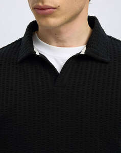 SELECTED SLHBLAKE SPLITNECK SS POLO