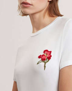 TED BAKER CARNELA Embroidered Logo Short Sleeve Tee