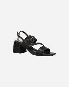 LAURA BIAGIOTTI 9042 SANDALE MAT CU DOUA BARETE SI CUREA BLACK
