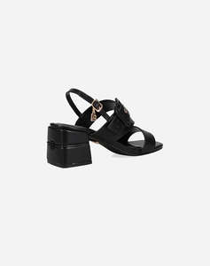 LAURA BIAGIOTTI 9042 SANDALE MAT CU DOUA BARETE SI CUREA BLACK