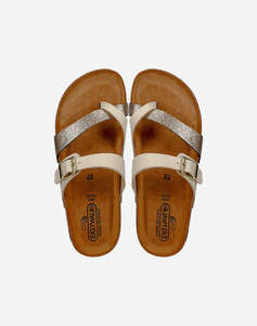 EASYWALK 335A311S SANDALE CU BARETE TRANSVERSALE & CATARAMA BEIGE