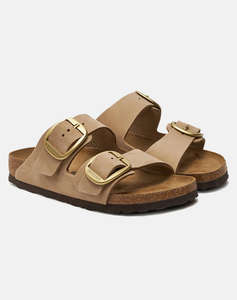 BIRKENSTOCK F25 LEATHER ARIZONA BIG BUCKLE LENB SANDCASTLE 35 - 43 NARROW SEASONAL INCALTAMINTE DE DAMA