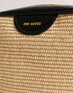 TED BAKER BARDAS Webbing Faux Raffia Camera Crossbody Bag (Dimensiuni: 21 x 15 x 6cm.)