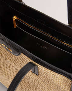 TED BAKER BARNI Faux Raffia Large Shopper Bag