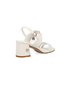 LAURA BIAGIOTTI 9048 SANDALE LACUITE CU DOUA BARETE SI CUREA WHITE