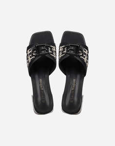 LAURA BIAGIOTTI 9034 SANDALE DESIGN CU CATARAMA BLACK