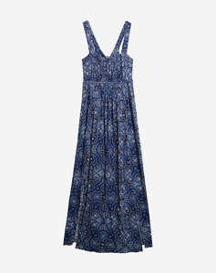 SUPERDRY D3 OVIN PRINTED TIE BACK MAXI DRESS ROCHIE DE DAMA