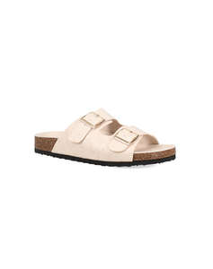 LAURA BIAGIOTTI 9066 SANDALE LOGO. CU DOUA BARETE ECRU