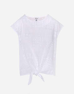 FOREL Bluza cu design perforat si legare