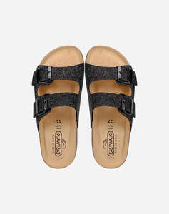 EASYWALK 335P20630S SANDALE CU GLITTER & CATARAMA BLACK