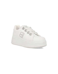 LAURA BIAGIOTTI 8932 INCALTAMINTE CASUAL CU SIRETURI STRASS WHITE