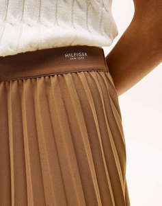 TOMMY HILFIGER FLUID PLEATED PULL ON MIDI SKIRT