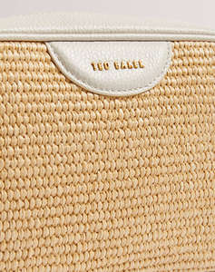 TED BAKER BARDAS Webbing Faux Raffia Camera Crossbody Bag (Dimensiuni: 21 x 15 x 6cm.)