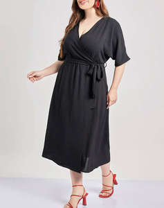 PARABITA Rochie aeriana cu curea washed in relief