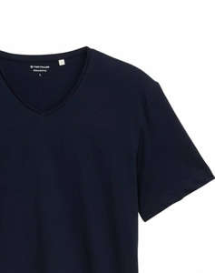 TOM TAILOR SLUB V-NECK T-SHIR BLUZA DE BARBATI