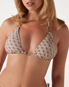 GUESS TRIANGLE REMOV. PADS - PRINTED RECY POLYAMIDE 180GR COSTUM DE BAIE DE DAMA