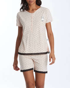 COTTONMANIA 15926 CRAZY FARM PIJAMALE DE DAMA MACULA