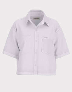 GUESS JEANS GJ BOXY SS SHIRT - ECO ORG CO NATURAL RG WHITE CAMASA DE DAMA
