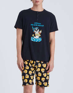 COTTONMANIA 16086 CRAZY FARM PIJAMALE DE BARBATI AMMOLLO