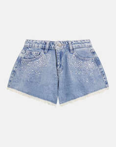 GUESS RIGID DENIM SHORTS - RIGID DENIM_10.5 OZ PANTALONI SCURTI DE COPII GIRL