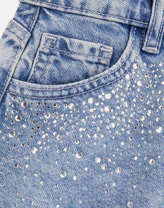 GUESS RIGID DENIM SHORTS - RIGID DENIM_10.5 OZ PANTALONI SCURTI DE COPII GIRL