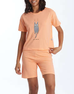 COTTONMANIA 15945 CRAZY FARM PIJAMALE DE DAMA LEAVE