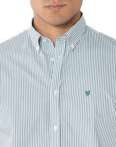 THE BOSTONIANS CAMASA ACORN POPLIN REGULAR FIT Stripe POPLIN Button-down Regular Fit