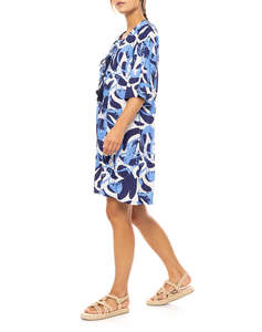 PINK LABEL BEACHWEAR ABSTRACT FLORAL
