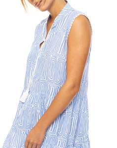 PINK LABEL BEACHWEAR ICE BLUE GEO