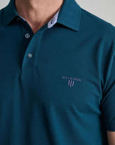 NAVY&GREEN BLUZA POLO