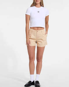 GUESS JEANS GJ CLASSIC SHORT - ECO ORG CO ESSENTIAL STR TWILL DE DAMA